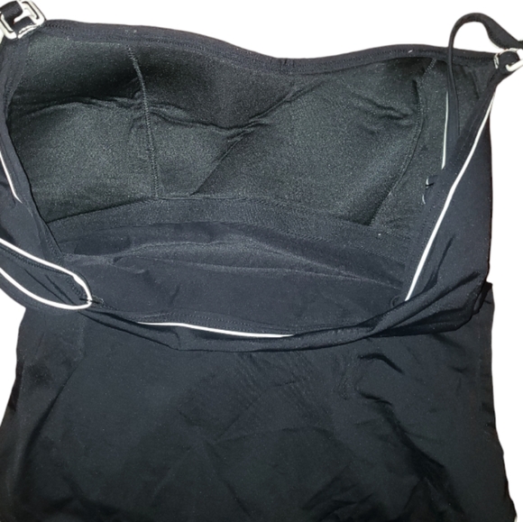 Huit Plage Minimalist Black White Trim One Piece Bathing Suit 36/L C - Picture 11 of 17